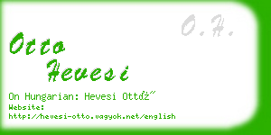 otto hevesi business card